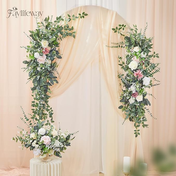 120 Pcs 4 Kinds Mixed Eucalyptus Greenery Stems, Baby Breath Flowers Artificial Bulk and Greenery Stems for DIY Bouquets Wedding Home Floral Decor