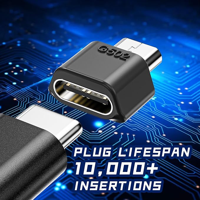 USB-C Charging Adapter Compatible with Logitech G502 Wireless Gaming Mouse | No Dock,Micro-USB to Type-C Converter | Compact & Lightweight Design | Charging & Data Transfer | Model-Specific