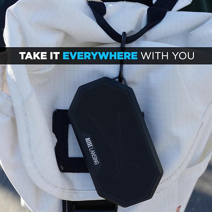 Altec Lansing Portable Bluetooth Speaker HYDRAMINI 2.0, IP67 Waterproof, Portable Speaker, 12h Playtime, Wireless Pairing, USB-C Quick Charge, Magnetic Bluetooth, Voice Assistant Integration