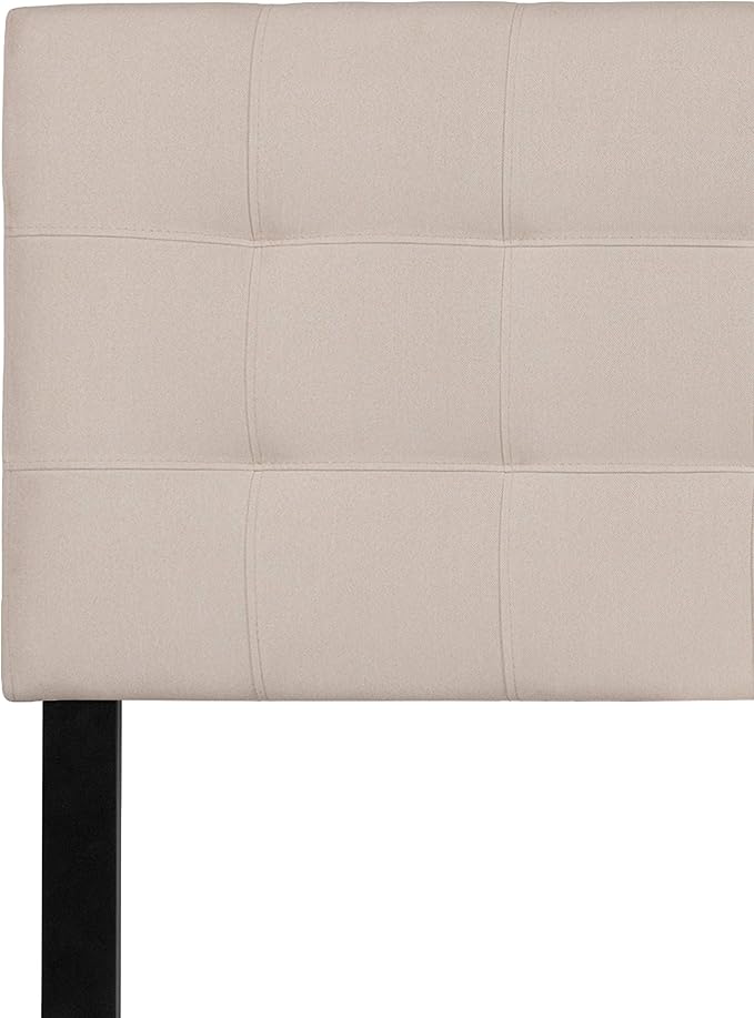 Flash Furniture Bedford Tufted Upholstered King Size Headboard in Beige Fabric
