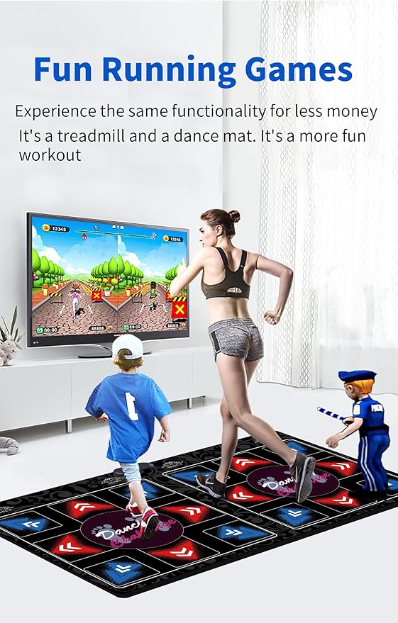 Music Dance Mat for Kids & Adults,Ideal for Fitness Dance Games,899 Games,64GB Memory Card,75 Music Videos,650 Songs.for TV use,Made of Premium Flannel,a Luxurious Gift for Children