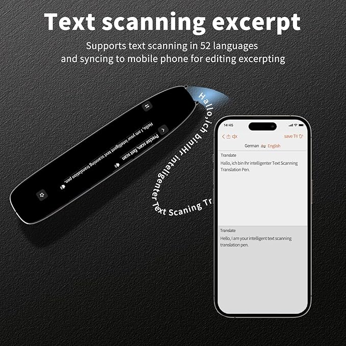 Translation Pen,Translator Pen for Dyslexia,142 Language Scan Reading Pen,Online/Offline/Text to Speech/Photo traductor Pen,Language Learners,Travel, Business People ﻿Pen Scanner