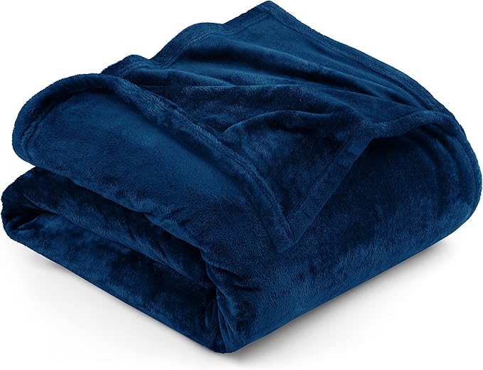 Utopia Bedding Fleece Blanket Twin Size Navy 300GSM Luxury Anti-Static Fuzzy Soft Microfiber Bed Blanket (60x80 Inch)