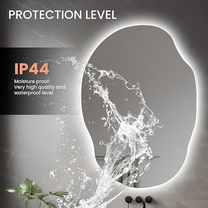 Led Mirror for Bathroom, 25x35 Inch Lighted Mirrors,Backlit Mirror with Bluetooth Speaker, Anti-Fog, Memory Function, 3 Color Temperature, Dimmable Led Bathroom Mirror, Horizontal/Vertical