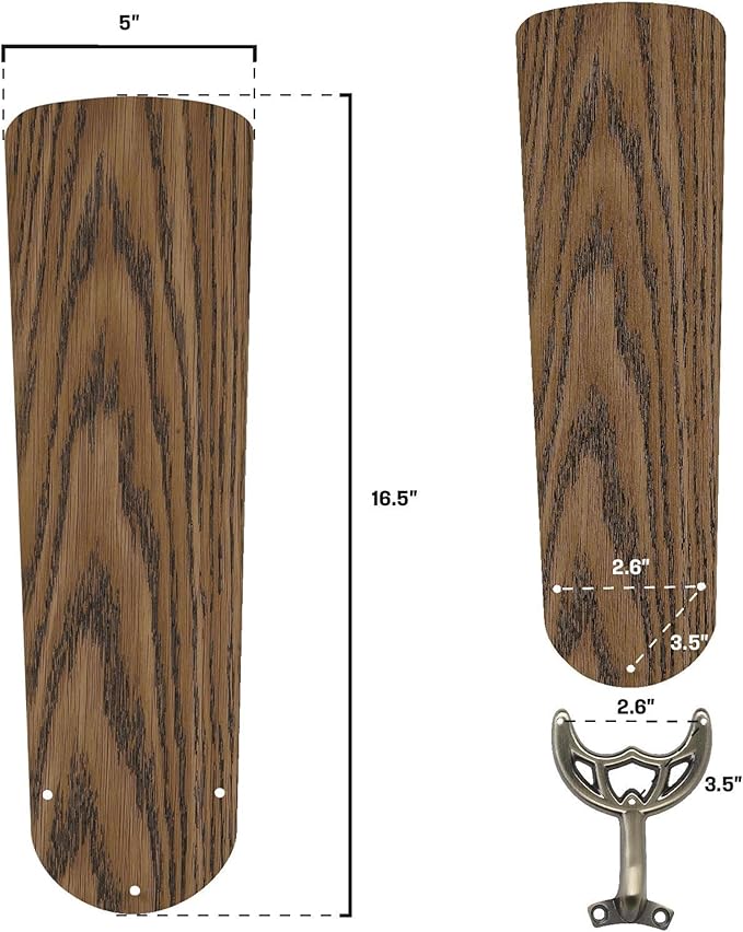 Westinghouse 16.5-Inch Replacement Fan Blades for 42-Inch Ceiling Fans