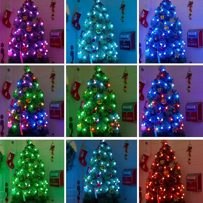 Minetom RGB LED String Lights - 21FT 60 LED Battery Operated Globe Lights with Remote, Color Changing Fairy Lights for Bedroom RV Christmas Valentine's Day Party Wedding Camping Indoor Outdoor Decor