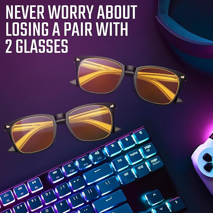 livho High Tech Blue Light Glasses - Advanced Blue Light Blocking Computer Glasses - Screen Fatigue & UV Protection