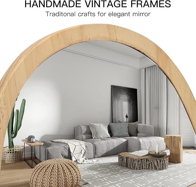 Generic Vanity Makeup Table Mirror - Desk Mirrors 360 Adjustable Rotation,Wood Framed Small Standing Mirror for Bedroom,Tabletop,Office,Antique,Dresser,Countertop 11.8'' x 7.8''