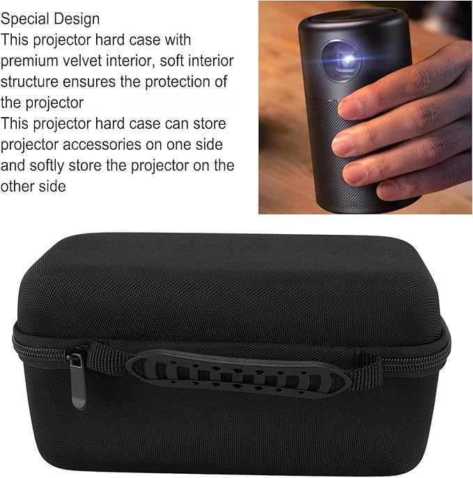 Yunir Projector Carrying Case for Capsule 3 Lasers 1080P,EVA Projector Bag Shockproof Portable Mini Projector Hard Travel Storage Bag for HY300 HY300 Pro