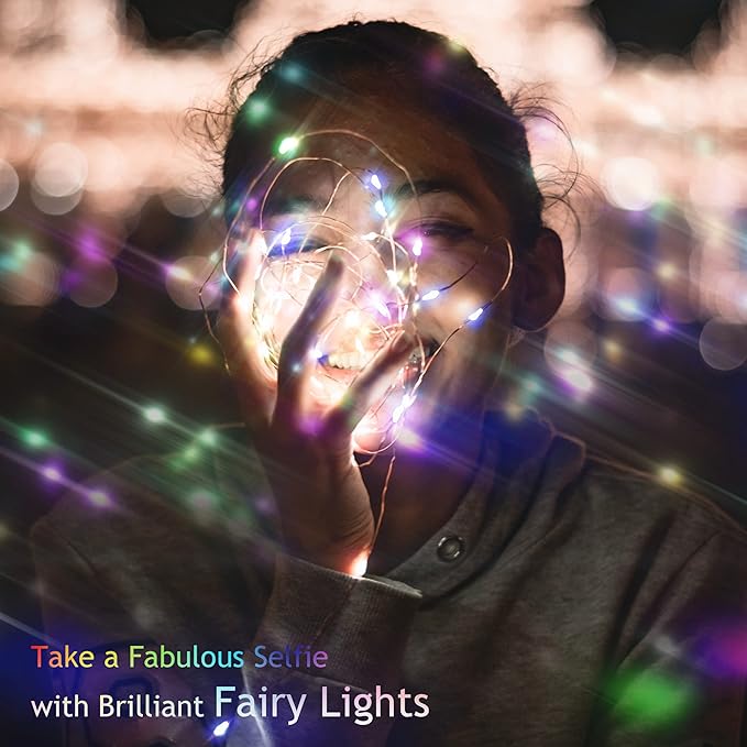 Christmas Fairy Lights Battery Operated-15 Packs 20 LED 6.6FT Silver Wire String Lights Firefly Starry Lights for DIY Custom Table Centerpiece Wedding Party Decoration (Multicolor2)
