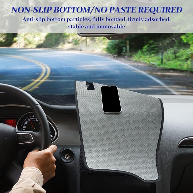 Dashboard Cover Mat Custom Fit for 2019-2023 2024 2025 Toyota RAV4 Accessories Dash Cover Nonslip Dash Mat Protector Sunshade No Glare Black