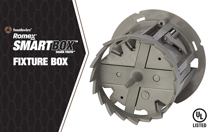 Southwire -MSBST250 Fixture and Ceiling Electrical Box Smart Box Shark Tooth with Hole Saw