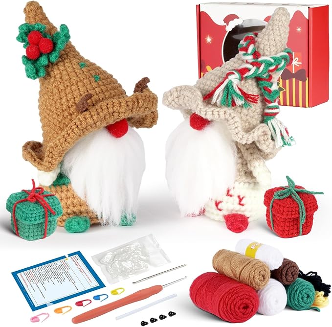 Wizardi Amigurumi DIY Crochet Kit - Gnomes F07N8-M164