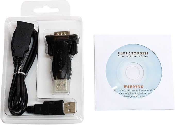 Tera Grand - Premium USB 2.0 to RS232 Serial DB9 Adapter - Supports Windows 11,10, 8, 7, Vista, XP, 2000, 98, Linux and Mac - Built with FTDI Chipset