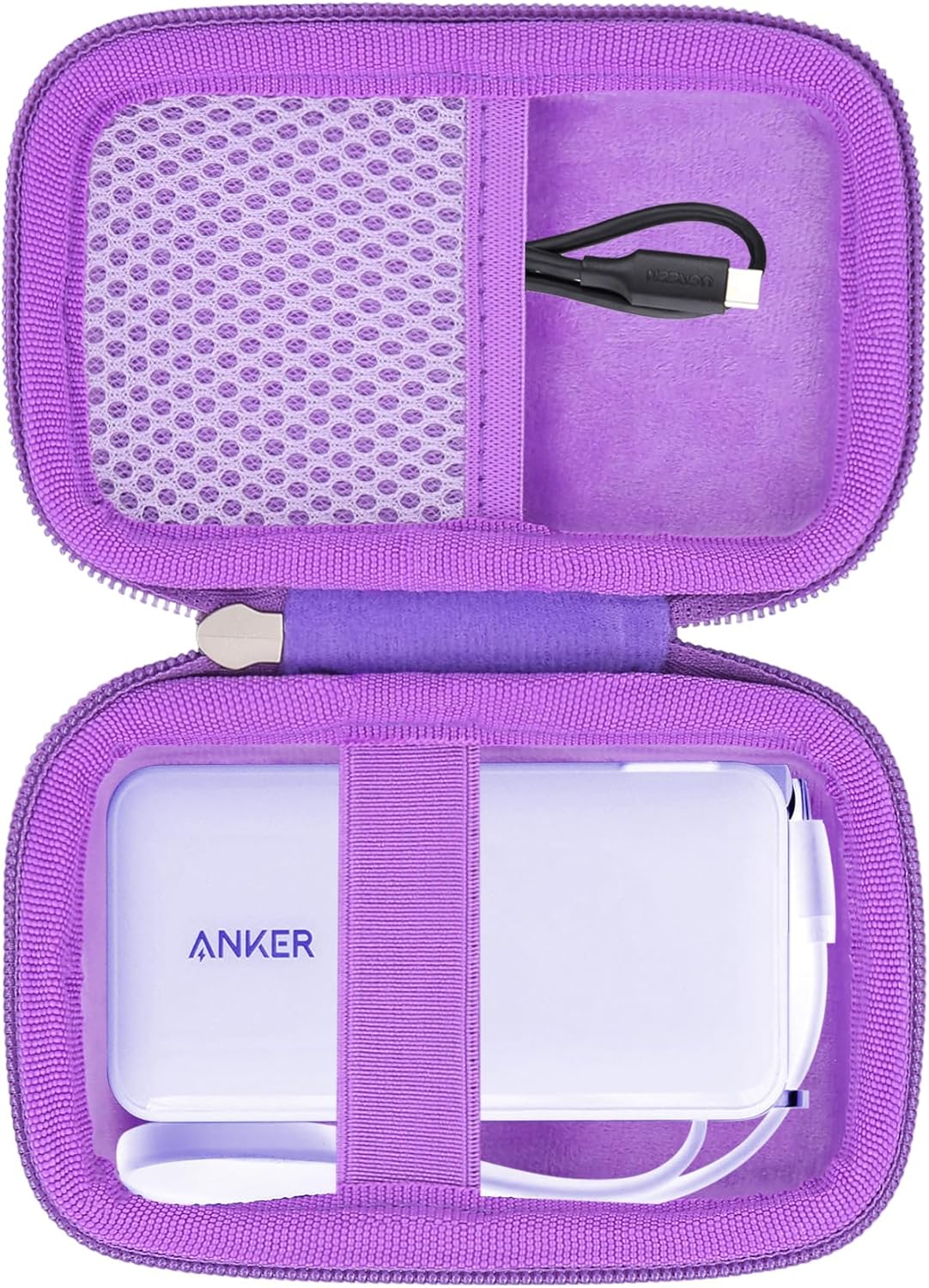 Khanka Hard Case Replacement for Anker 3-in-1 Power Bank USB C Charger Block, 10,000mAh Case Only (Purple)