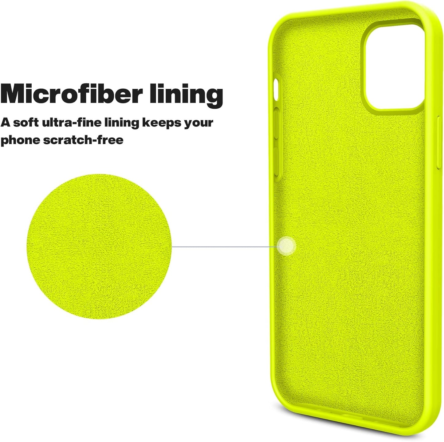 OTOFLY iPhone 12 Pro Max Case, Shockproof Silicone, Military-Grade Protection, Anti-Fingerprint & Anti-Slip,