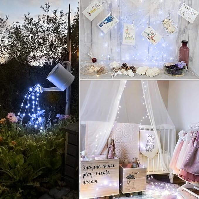 AMIR Upgraded Solar String Lights,78.6ft 240 LED Copper Wire Lights, 8 Modes Starry Lights, Waterproof IP65 Fairy Christams Decorative Lights for Outdoor, Wedding, Homes, Party, Halloween (White)