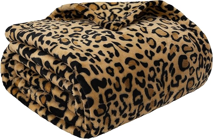 PAVILIA Cheetah Fleece Throw Blanket | Cheetah Leopard Animal Print Flannel Blanket | Soft Velvet Lightweight Microfiber Blanket for Couch Sofa | 50x60 Inches