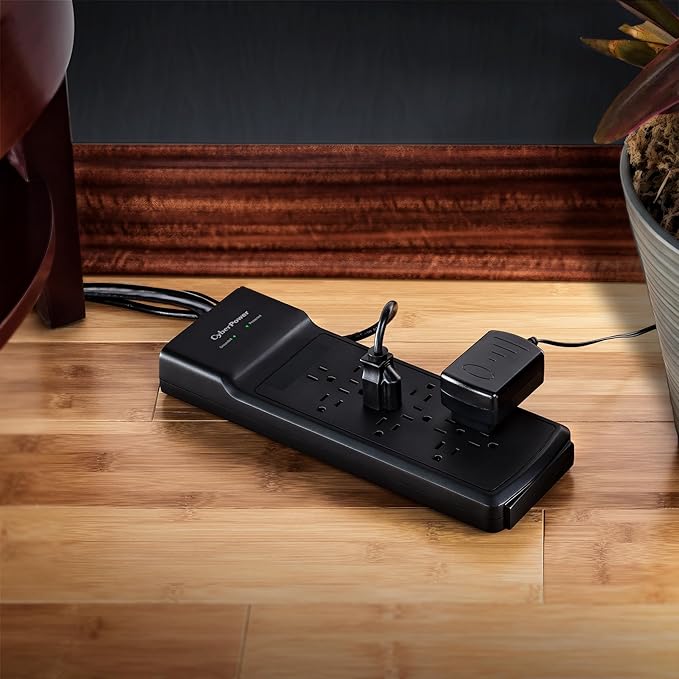 CyberPower CSB1206 Essential Surge Protector, 3600J, 125V, 15A, 12 Outlets, 6 Foot Power Cord, Black, ETL Listed