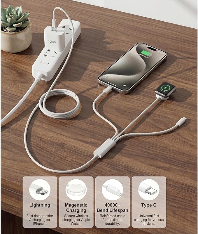 5 Pack Lightning to USB C Adapter for iPhone 15/16/17 Pro, Fast Charging & Data Sync for iPhone 17/16 Accessories, USB C Charger Cable, Not for Audio/OTG