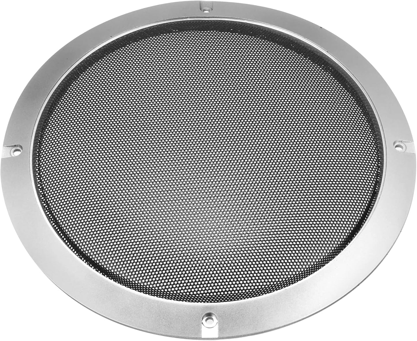 X AUTOHAUX 8" Round Speaker Grille Cover Mesh Trim, Silver Tone Subwoofer Grille Horn Protective Guard for Car Stereo