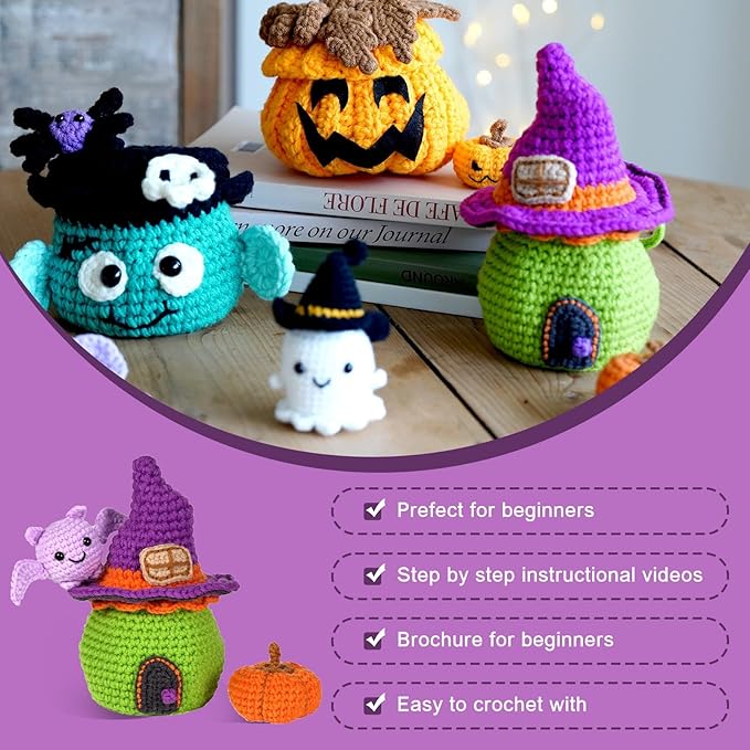 Wizardi Amigurumi DIY Crochet Kit - Halloween F07N8-M103