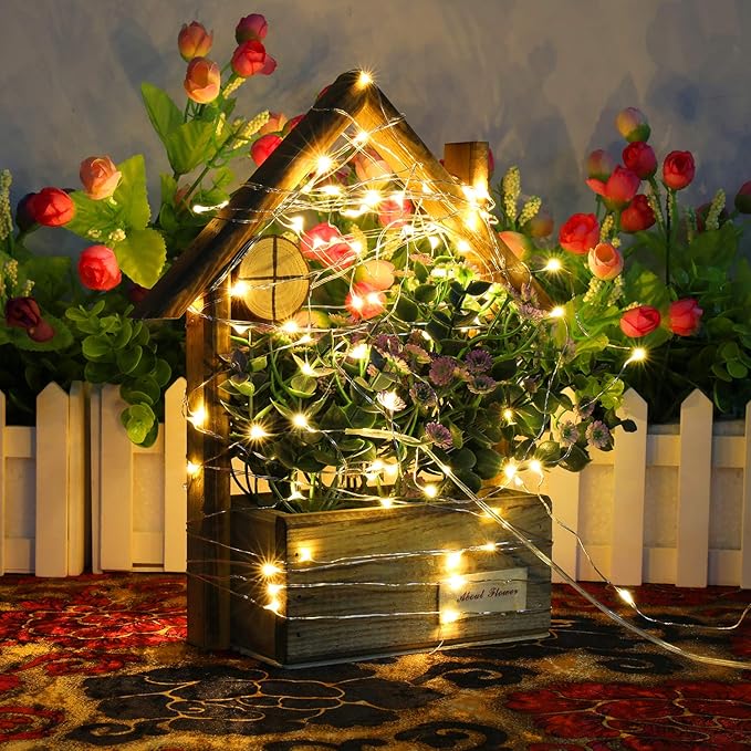 Ehome Fairy Lights, USB Operated Fairy Light Plug in 33ft 100 Led Waterproof String Lights Copper Wire Decorative String Light for Bedroom Indoor Christmas Wedding Party Patio Window