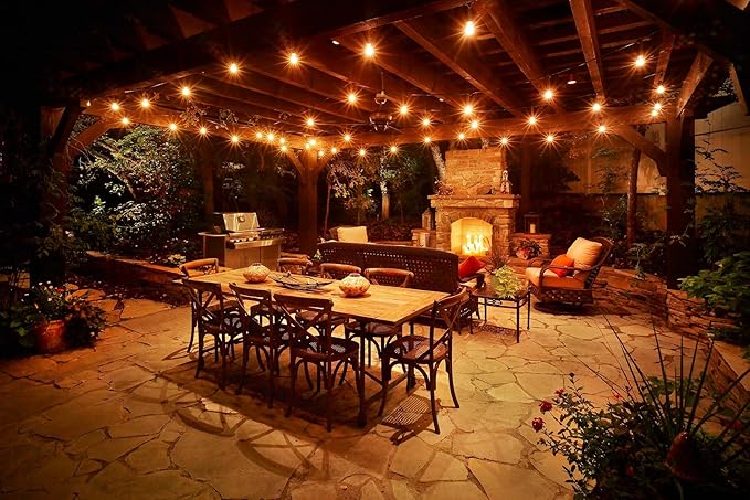 Lampat String Lights, LED 25 Light Bulbs 25Ft G40 Globe String Lights with Bulbs-UL Listd for Indoor/Outdoor Commercial Decor