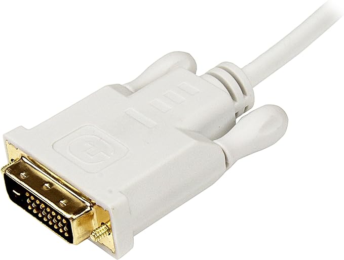 StarTech.com 10ft Mini DisplayPort to DVI Adapter Cable - Mini DP to DVI Video Converter - MDP to DVI Cable for Mac/PC 1920x1200 - White (MDP2DVIMM10W)