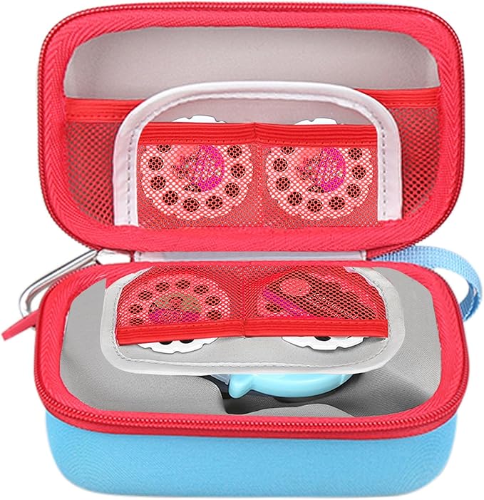 Hard Case Compatible for Moonlite Mini Projector and Story Reels, Storybook Projector Protective Storage Shell, CASE ONLY (Blue&Red)