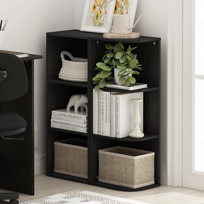 Furinno Luder Bookcase / Book / Storage , 3-Tier, Blackwood