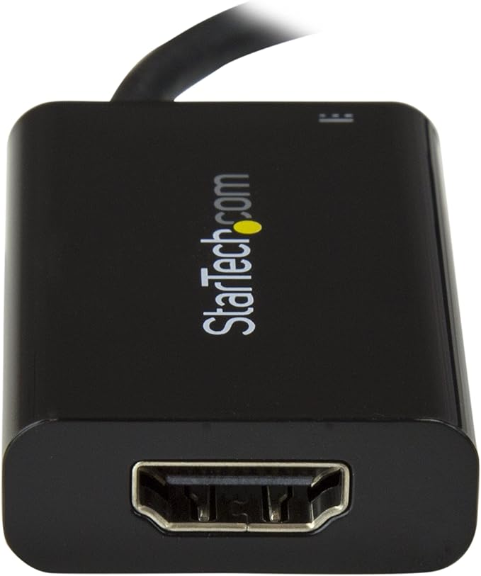 StarTech.com USB C to HDMI 2.0 Adapter with Power Delivery - 4K 60Hz USB Type-C to HDMI Display Video Converter - 60W PD Pass-Through Charging Port - Thunderbolt 3 Compatible - Black (CDP2HDUCP)