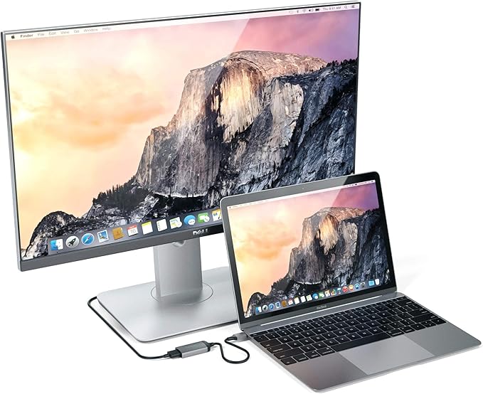 Satechi USB C to HDMI Adapter 4K (60Hz), USB C to HDMI for MacBook Air/Pro M5/M4, iPad Pro, iPhone 17, Dell, HP, Surface, Lenovo and More - Space Gray