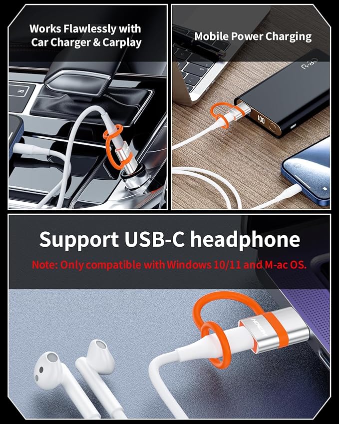 USB to USB C Adapter 2Pack,USB C Female to USB 3.0 Male Adapter,3A Fast Charging 5Gbps Data Transfer for M-acBook,Phone 15 16 17,Pad,A-pple Watch,A-irpods,M-agSafe,G-alaxy,Anti-lost Loop Silver