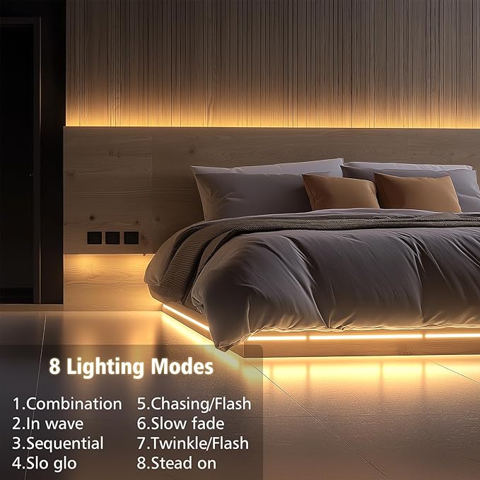 echosari 3.3FT Strip Lights Battery Operated, 2700K Tape Light with Self-Adhesive Timer Dimmable Cuttable Remote Control for Indoor Stairs Cabinets Shelves TV Home Decor (Warm White)
