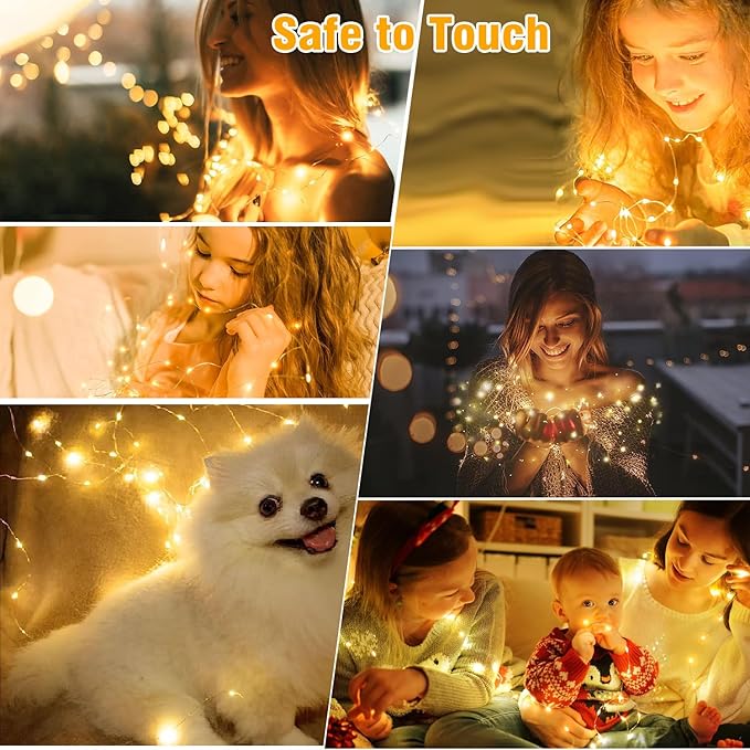 led Fairy Lights Waterproof 16.4ft String Lights Battery Operated for Wedding, Home, Garden, Party, Christmas Decoration, Warm White