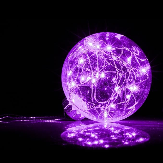 ANJAYLIA Purple String Lights, LED Fairy Lights Battery Operated 30leds Firefly Fairy Lights Party Home Wedding Festival Decorations