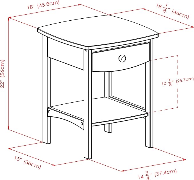 Winsome Wood Claire Accent Table, White