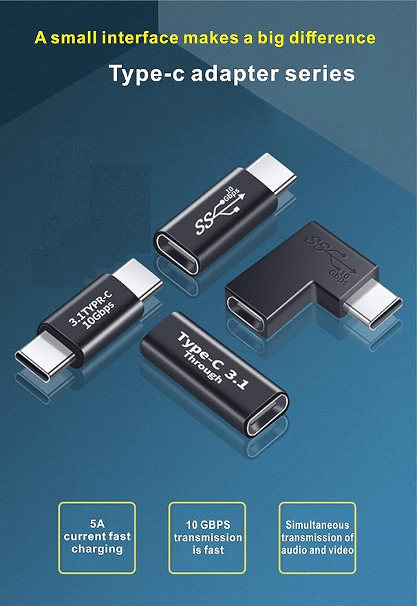 BOLS USB C Adapter (4 pcs), Support USB C Full Function, Support 10GBbps Rate, Audio and Video, Fast Charging Adapter…
