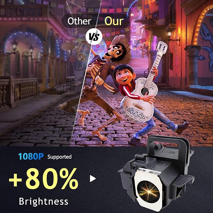 for Genuine EPSON ELPLP49/V13H010L49 Replacement Projector Lamp,Fit for EPSON PowerLite Home Cinema 8350 8345 8500UB 8700UB 6100 6500UB 8100 7100 7500UB 9100 9350 9500UB 9700UB,TW2800 TW2900