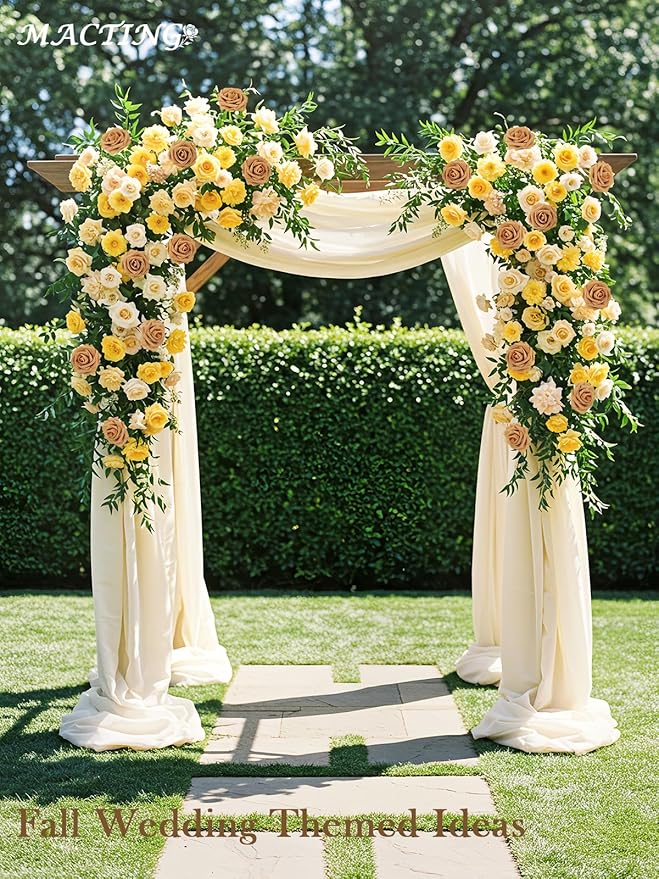 MACTING 30PCS Artificial Flower Roses Real Touch Fake Rose Flowers with Stem Gold Yellow Foam Roses for DIY Wedding Bouquet Table Centerpieces Party Baby Shower Spring Home Mothers Day Decorations