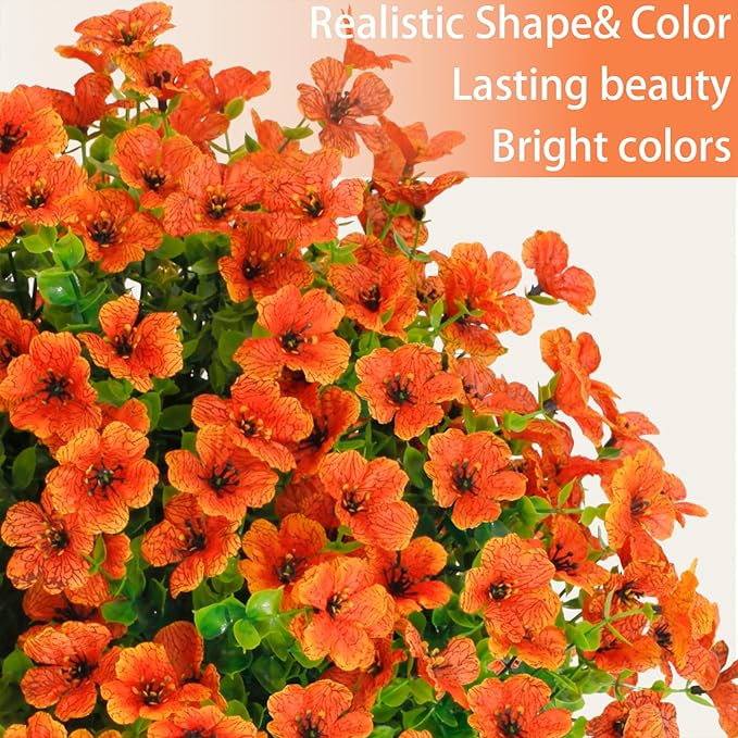 2-Pack 22 Inch Fall Outdoor Artificial Plants with Stake, Imitation Boxwood Flower Balls UV Resistant Fake Green Plants Bushes for Yard Patio Front Door Decoration