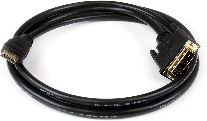 StarTech.com 10 ft HDMI to DVI-D Adapter Cable, Bi-Directional Adapter for Computer Monitor (HDMIDVIMM10)