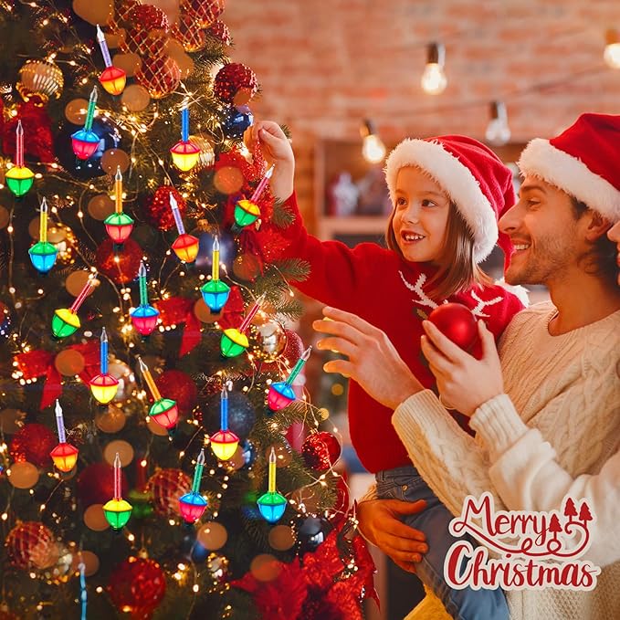 Brightown Bubble String Lights - 6.5ft 9 Counts Christmas Light Bulb, Traditional Multicolor Bubble Lights for Christmas Tree Holiday Celebrations Lighting, 7 Colors