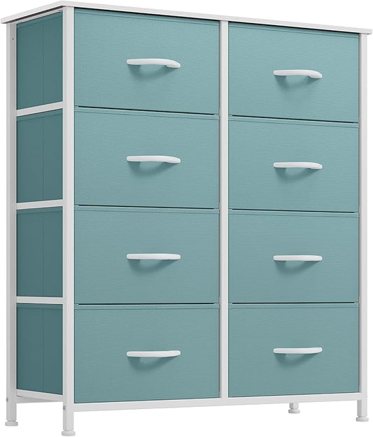 YITAHOME Fabric Dresser for Bedroom, Tall Storage 8 Drawers, Black Dresser & Chest of Drawers, Storage Drawer Organizer for Closet, Bedroom, Living Room
