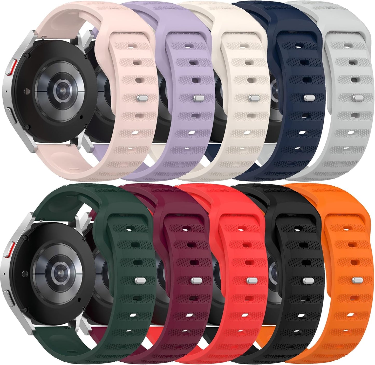FitTurn 10pack 22MM Bands for Cubitt CT4/CT2 Pro Smartwatch, Replacement Silicone Watch Bands, Quick Release Rubber