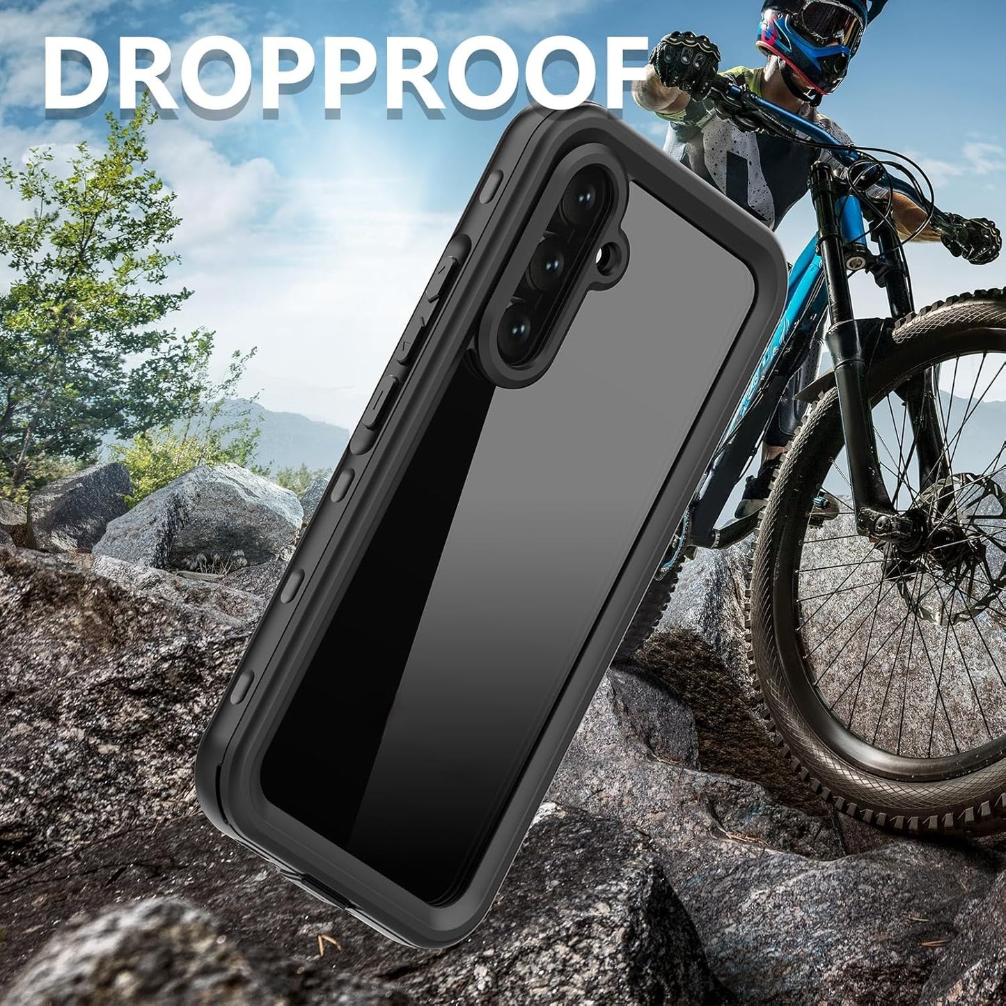 Fully Sealed Waterproof Case for Samsung Galaxy A54 5G, IP68 Shockproof Dustproof Clear Cover Protector for A54 5G
