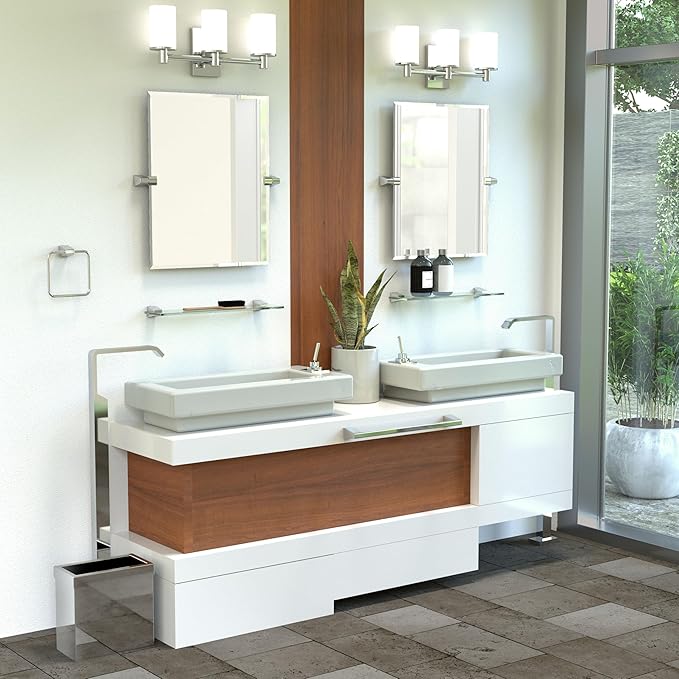 Gatco 5659FS A-Line Framed Rectangle Mirror, 32.5 Inch, Chrome