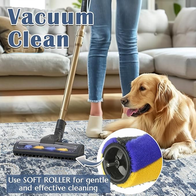 jinchan 8x10 Area Rugs for Living Room Machine Washable Vintage Floral Distressed Design Stain Resistant Boho Carpet Low Pile Non-Slip Rug for Bedroom Dining Room Home Office (8‘x10',Dark Blue)