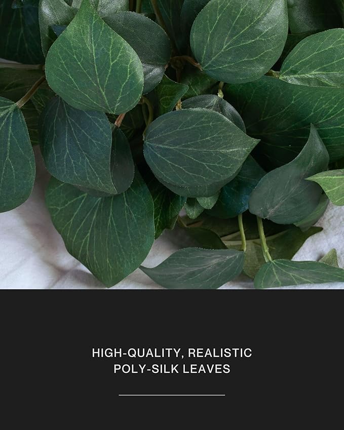 Retrograde 32" Realistic Fake Pothos Ivy Plant Silk Artificial Plant for Aesthetic Home Decor Indoor (Dark Green)